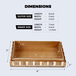 Caja Decorativa de Estilo Marroquí con Incrustaciones de Hueso, Hecha a Mano, para Joyas - Product Image 3