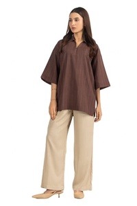 Camisa 100% Algodón para Mujer, Manga Larga, Transpirable, Suave al Tacto, Estilo Casual de Negocios, Uso Diario en la Oficina, Blusa para Dama - Product Image 2