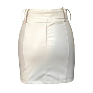 Jupe trapèze en PU pour femme, taille naturelle, nouvelle collection printemps, meilleure qualité, style décontracté, toutes tailles, mode populaire - Product Image 2