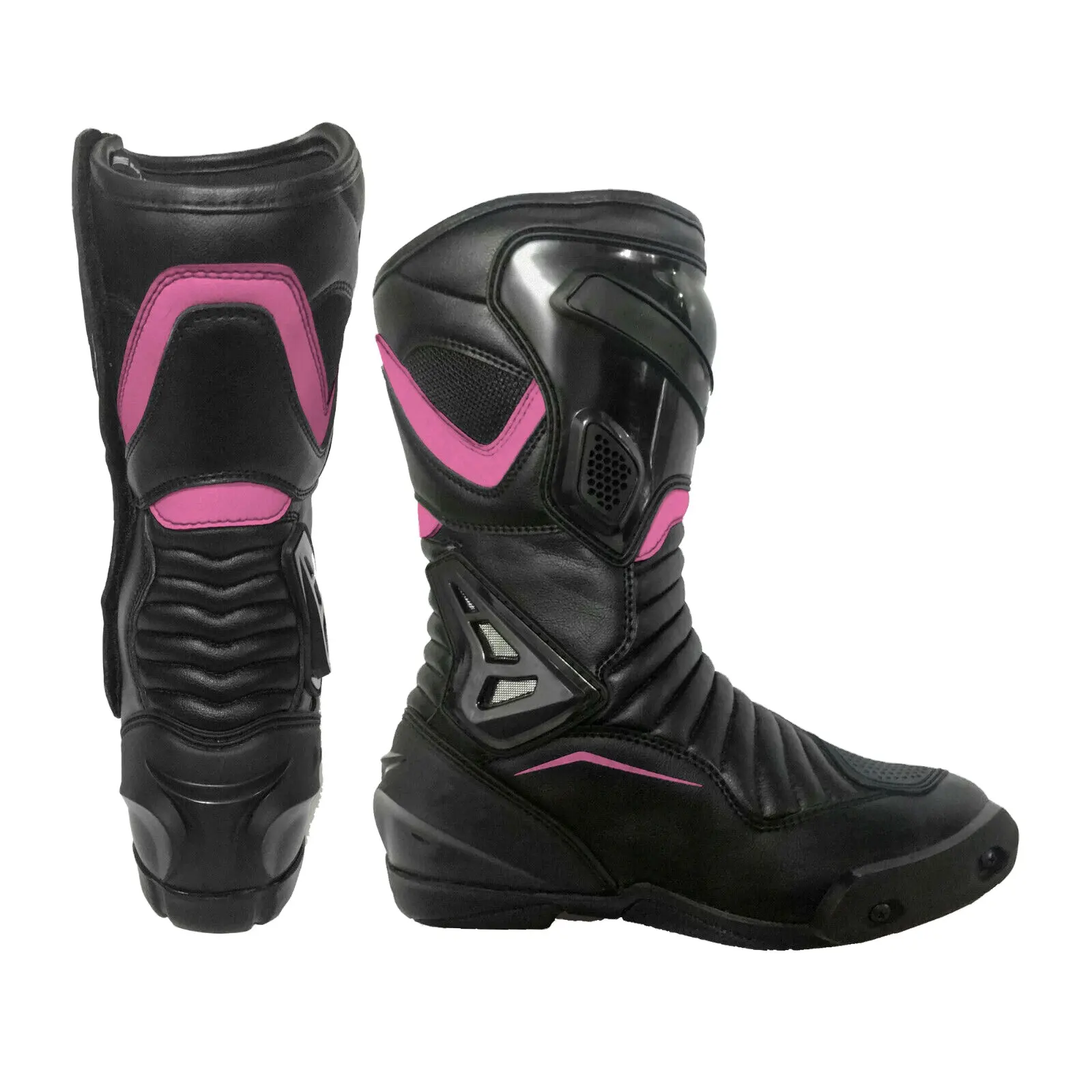 Womens Motorbike Leather Shoes Waterproof Motorcycle Ladies Racing Boot new design safest motorcycle shoes