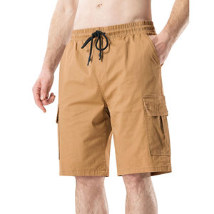 กางเกงขาสั้นคาร์โก้ผู้ชายสำหรับกิจกรรมกลางแจ้ง ขายส่ง สำหรับฤดูร้อน มีหลายกระเป๋า ผลิตจากผ้าสแปนเด็กซ์/โพลีเอสเตอร์ เอวยางยืด สไตล์ลำลองแนวสตรีท - Product Image 1