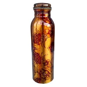 Botella de agua de cobre con estampado de flores, respetuosa con el medio ambiente, diseño Simple, botella de salud Ayurvédica para uso diario, cocina, escuela, Picnic, regalo - Product Image 3