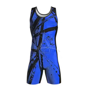 Singlet de Lucha Reversible Ligero OEM para Hombre, Mallas Profesionales de Artes Marciales, Spandex/Poliéster de Secado Rápido y Ecológico - Product Image 1