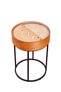Table basse moderne en placage de frêne MDF, design contemporain, cadre métallique, mobile, pour salon, usage domestique, vente chaude - Product Image 4