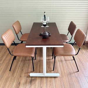 Juego de Comedor Rectangular Contemporáneo CBCF243, Mesa de Tela Resistente y 4 Sillas para Restaurantes y Cafeterías - Product Image 3