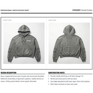 Sudadera con Capucha Gruesa de Invierno para Mujer, 500 g/m², Algodón, Felpa Francesa, con Pedrería, Corte Recto, Bordado Personalizado, Estilo Urbano - Product Image 6