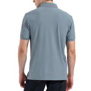Cómoda camiseta Polo de algodón diseñada para hombres con ajuste moderno y tecnología de absorción de humedad perfecta para uso diario - Product Image 5