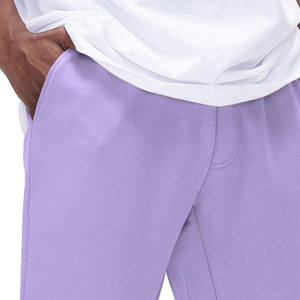 กางเกงวอร์มผ้าฟลีซสำหรับผู้ชาย, กางเกงวิ่งจ๊อกกิ้งผ้าคอตตอนย้อมสีเรียบป้องกันรอยยับกางเกงของผู้ชายสีพื้น - Product Image 2