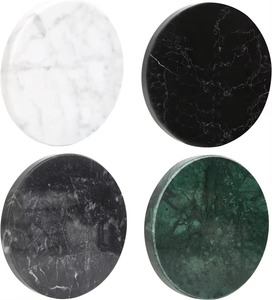 Juego de posavasos de mármol martillado de venta de exportación para cócteles café y todo lo demás disponible para la venta - Product Image 3