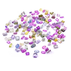 Piedras Preciosas de Zafiro Natural Sin Calentar ni Tratar, Peridoto/Alejandrita/Aguamarina, Facetadas, Corte Ovalado, Formas Mixtas - Product Image 2