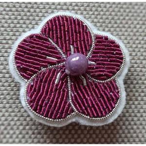 Lettre L jeans broche broderie à la main indien soie badges emblème chine motif créatif broche épingles décoratives simple broche - Product Image 2