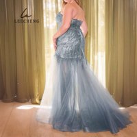 Robe de soirée américaine européenne grande taille à paillettes robe de bal scintillante à épaules dénudées robe longue en tulle fendue pour fête d'anniversaire