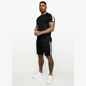 Conjunto doble personalizado de alta calidad para hombres y mujeres Camiseta de 2 piezas y pantalones cortos disponibles a precio al por mayor - Product Image 3