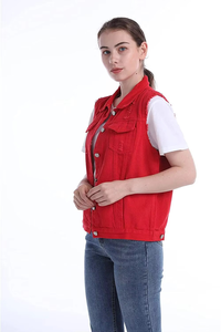 Chaleco Vaquero Sin Mangas de Diseño Nuevo, Unisex, para Hombre y Mujer, Chaleco Vaquero con Capucha para Mujer - Product Image 4