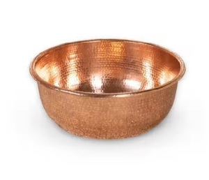 Forme ronde de bol de chocolat en cuivre martelé de vente chaude pour servir la nourriture de salade - Product Image 2