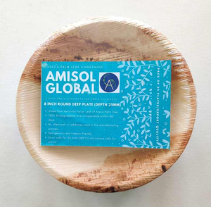 Vaisselle compostable ISO personnalisable de haute qualité Assiette de pâte Bagasse ronde 6 9 10 pouces Assiette de papier alimentaire jetable pour restaurant - Product Image 4
