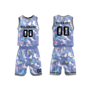 Ensemble d'uniformes de basketball sur mesure OEM grande taille, respirant, séchage rapide, antibactérien, design par sublimation, pour entraînement masculin - Product Image 2