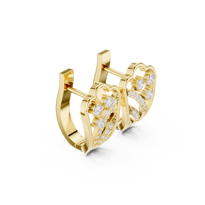 Pendientes de Aro de Oro de 18K con Diamantes Naturales, Pendientes de Diamantes de Corte Redondo de Lujo, Joyería Fina para Mujer, Regalo de Boda - Product Image 4