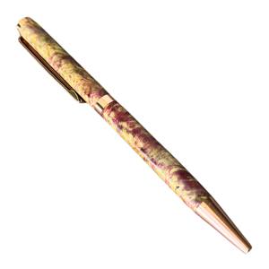 Collection Amber : Stylo à bille en bois stabilisé de luxe fait à la main, largeur d'écriture de 0,7 mm, cadeau d'affaires, souvenir de mariage - Product Image 6