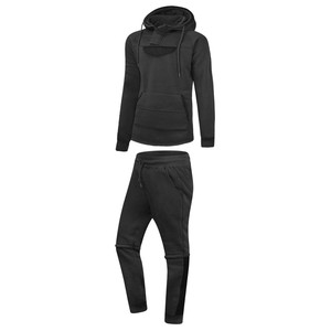 Sweats à capuche personnalisés de bonne qualité pour hommes en coton respirant à la mode à motif solide survêtement homme personnalisé - Product Image 4