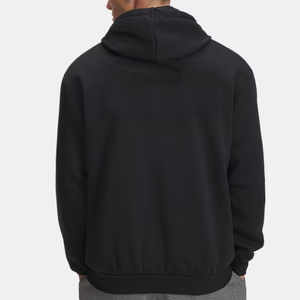 Men's Premium Quality Fleece Thick Heavy Polyester/Cotton Regular Fit Half <b>Zip</b> <b>Hooded</b> Digital Embroidered Solid Winter - Product Image 2