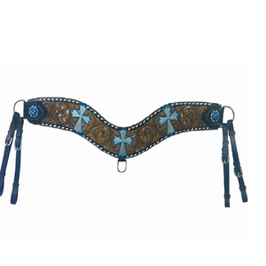 ปลอกคอหนังคุณภาพสูงคอเสื้อหน้าอกแกะสลักและเครื่องมือแบบตะวันตกดีไซน์ล่าสุด - Product Image 2