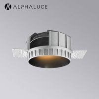 Spots encastrés LED de haute qualité pour plafond d'hôtel, anti-éblouissement, 3 couleurs, sans cadre, encastrés, COB LED