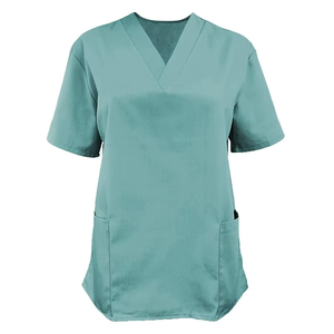 Uniformes Médicos para Mujer, Elásticos, Transpirables, Personalizados por el Fabricante, Conjuntos de Uniformes de Enfermería 100% Algodón de Punto - Product Image 5