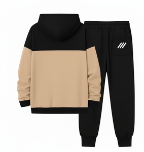 Unisex Jogger Suit | Custom Color Solid Hoodie & Pants | Anti-Bacterial Breathable Fleece Lining Winter 100% Cotton <b>Blend</b> - Product Image 2