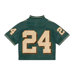 Maillot de football américain T-shirts en maille de coton Sports Oversized t Shirt Boxy Fit Football Soccer Mesh Jersey for Men - Product Image 4