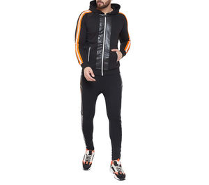 2025ชุดวอร์มมีซิปสำหรับผู้ชายชุดออกกำลังกายสีพื้นน้ำหนักเบาสวมใส่สบายสำหรับฤดูหนาวโลโก้ออกแบบได้ตามต้องการ - Product Image 5