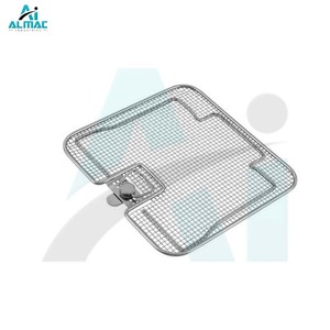Couvercle de remplacement manuel ALMAC pour panier DIN, acier inoxydable de qualité médicale, ajustement sécurisé, contenants de stérilisation - Product Image 1