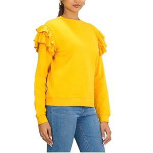 Sweat-shirt d'hiver pour femme de haute qualité 100% coton, design personnalisé décontracté, col rond doublé, tissu polaire court - Product Image 5