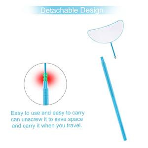 Miroir pour extensions de cils en demi-lune bleu ciel en gros, miroir personnalisé pour extensions de cils, nouveau design, miroir en acier inoxydable pour extensions de cils par Bahasa Pro - Product Image 4