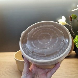 Tien Duc Plastic Factory Productos ecológicos 2025 Tazones de papel Kraft Contenedor Tazón de papel desechable 1000ml 1200ml con tapa - Product Image 2