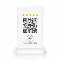 Support d'affichage NFC en acrylique transparent OEM pour table, support de carte à connecter par simple contact