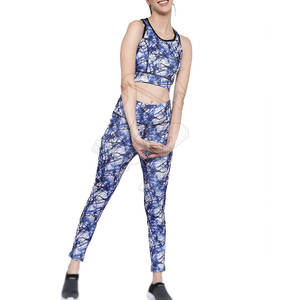 ชุดโยคะระเหิดสำหรับผู้หญิงทันสมัยเหมาะสำหรับการออกกำลังกายหรือชุดลำลองที่มีดีไซน์พิมพ์ลายเต็มตัว - Product Image 1