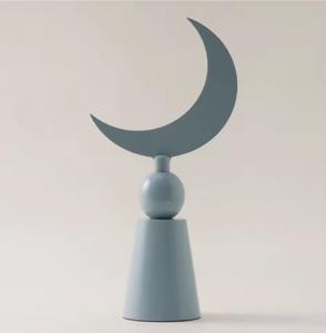 Decoración de Mesa de Metal con Forma de Luna Creciente Simple, Color Verde, Elegante Centro de Mesa para Ramadán y Eid, Adorno Festivo para el Hogar - Product Image 3