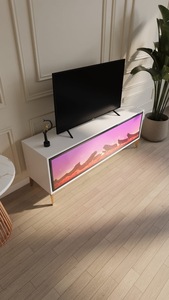 Table basse de cheminée électronique en bois meubles de salon or de luxe moderne avec connexion Bluetooth - Product Image 5