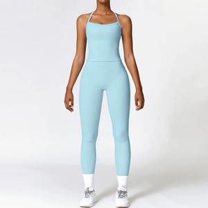 Boilersuit de Yoga, ropa deportiva de manga larga para mujer, monos con cremallera para gimnasio, entrenamiento de alta intensidad, ropa ajustada de una pieza - Product Image 1