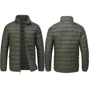 Chaqueta acolchada para hombre con estampado de diseño personalizado OEM de alta calidad, chaqueta acolchada para exterior con logotipo personalizado en blanco de talla grande para hombre - Product Image 1