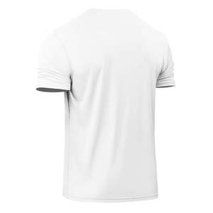 T-shirt décontracté d'été pour hommes à séchage rapide en polyester/coton surdimensionné à manches courtes en tissu tissé à motif solide Design vierge - Product Image 4