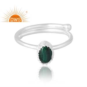 Hot Selling 925 Sterling Silver Natural <b>Malachite</b> Gemstone Ring Custom Jewelry For Women Gift For Her - Product Image 3