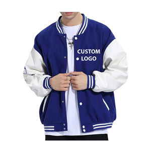 Veste de baseball universitaire à épaules tombantes en chenille avec manches en cuir véritable personnalisées, style streetwear, vente chaude, hiver 2026 - Product Image 5