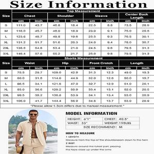 Camisas de Manga Corta de Verano para Hombre, Estilo Vintage, Tejidas, de Poliéster/Algodón, Secado Rápido, Transpirables, Lisas, Teñidas, Conjunto de Ropa Exterior - Product Image 6