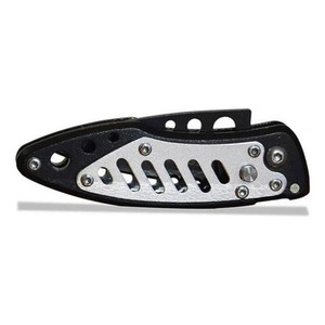 Coltello a chiusura automatica Wallis K273634 con manico in metallo nero e argento - Product Image 4