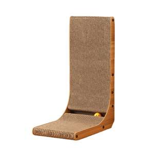 Poste Rascador para Gatos en Forma de L Vertical, Ecológico y Duradero, con Campana, Juguetes para Trepar, Corrugado y Antideslizante - Product Image 1