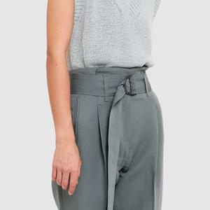 Pantalones de Mujer a la Moda de Color Sólido, con Cinturón, Casuales, Estilo Urbano, Fabricante de Ropa Casual para Mujer - Product Image 4