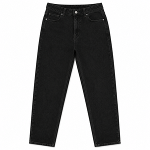 Vaqueros Momfit Personalizados para Mujer, Corte Recto, Oscuros, Cómodos, Elegantes, Diseño Moderno, Ajuste Holgado, Ropa Casual de Alta Calidad, Cintura Alta - Product Image 1