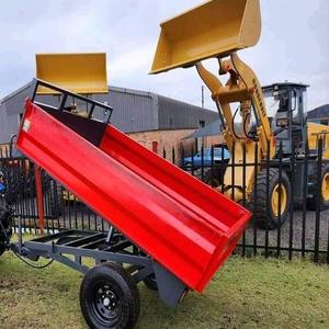 Tracteur utiliser hydraulique 10 tonnes ferme robuste basculement remorque arrière et latéral bas prix - Product Image 1